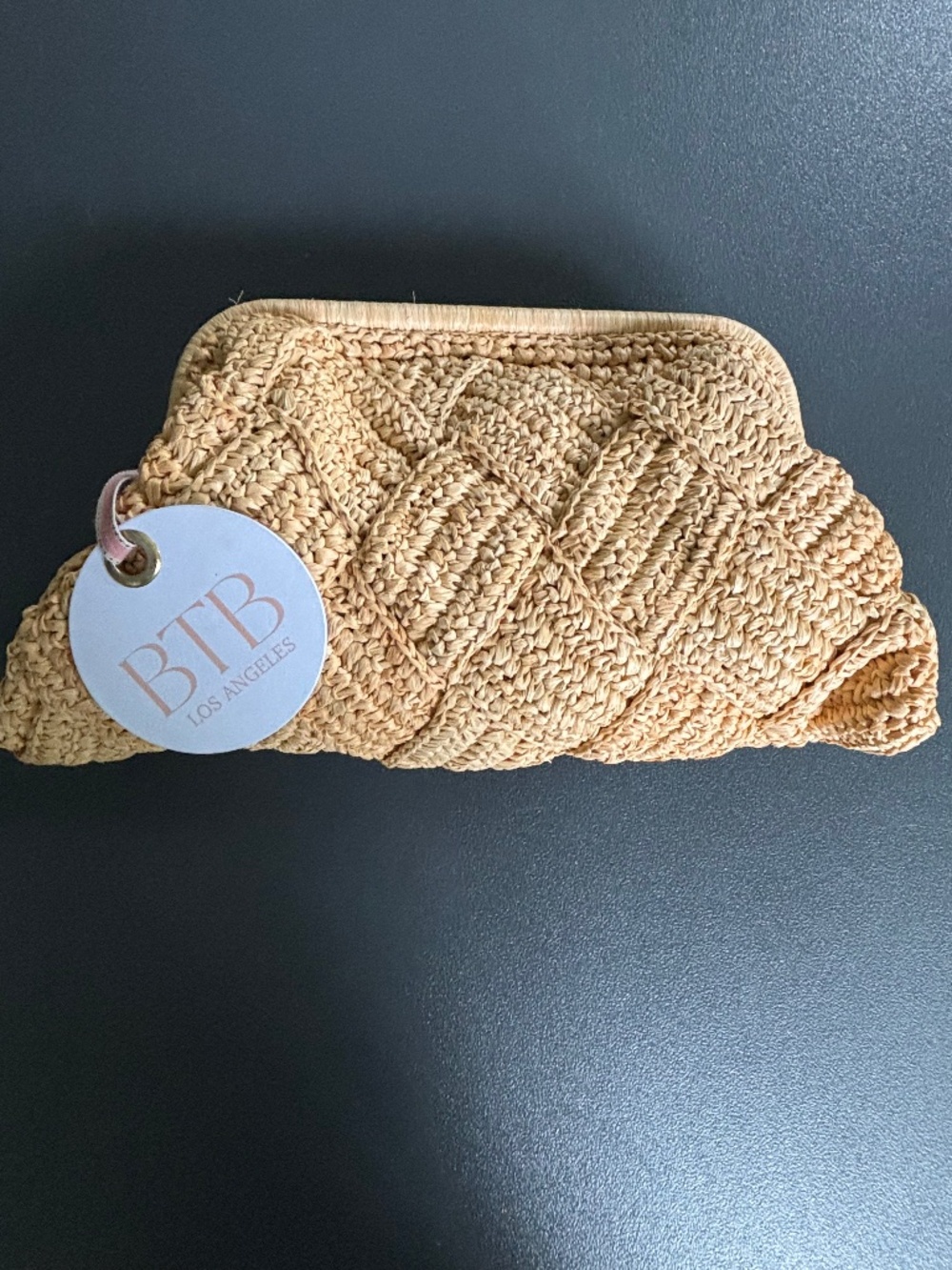Raffia clutch